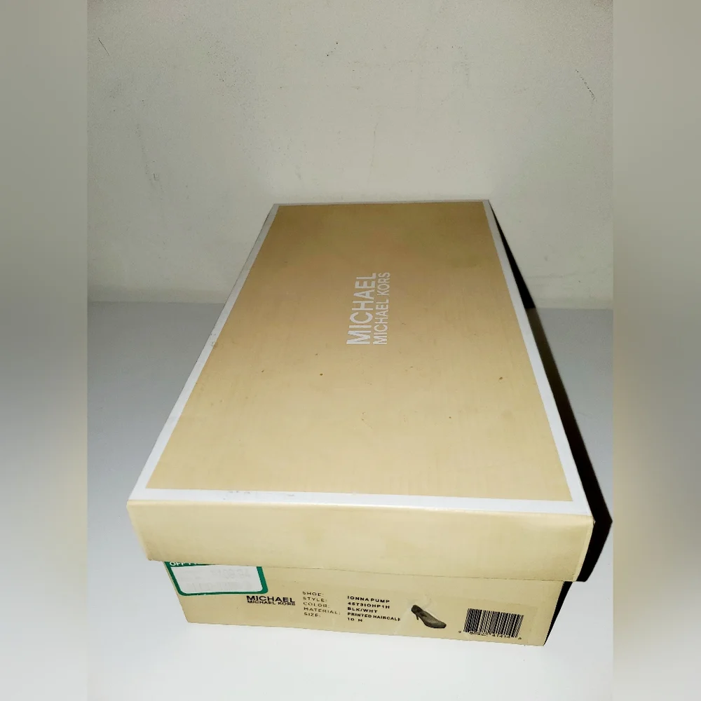 MICHAEL KORS MK Flex Mid Pump Cream Printed Haircalf Cheetah Print Size: 10M EUC - Picture 10 of 10